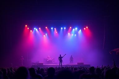 Concert stage with lights